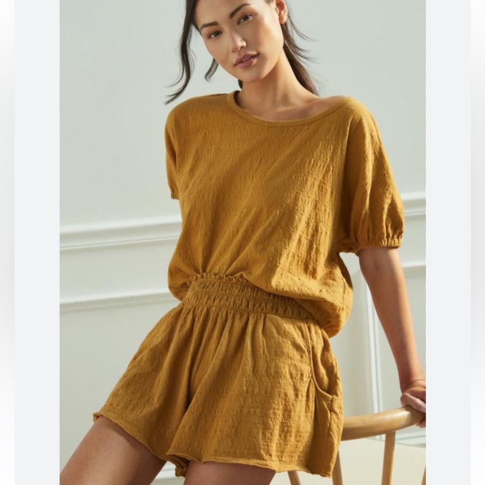Anthropologie Daily Practice Matching sz. small SET Lorna top & Kimberly shorts